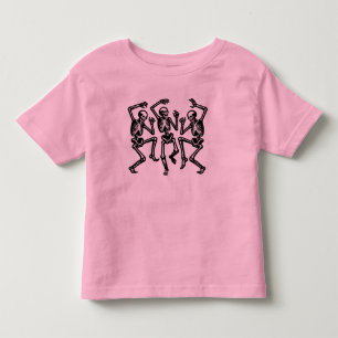 Skeletten zijn dansen en een goede vibe voelen kinder shirts