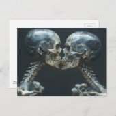 Skeletten zoenen briefkaart (Voorkant / Achterkant)