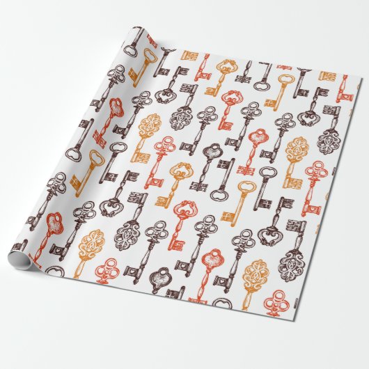 Skelettoets Cadeaupapier (Uitgerold)
