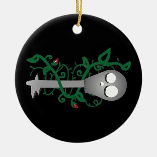 Skelettoets Keramisch Ornament (Voorkant)