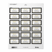 Skelettoets | Nieuw zwart en Gold-adres Etiket (Full Sheet)