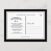 Skelettoets | Nieuw zwart-wit adres Aankondigingskaart (Achterkant)