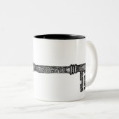 Skelettoets Tweekleurige Koffiemok (Voorkant rechts)