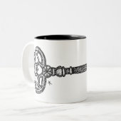 Skelettoets Tweekleurige Koffiemok (Voorkant links)