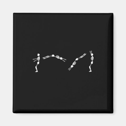 Skeletturner - Halloween Tumbling Backflip Magneet (Voorkant)