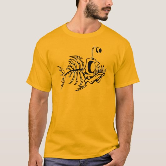 skeletvis botten t-shirt (Voorkant)