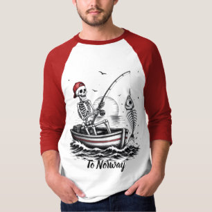 Skeletvisser met visskelet t-shirt