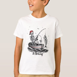 Skeletvisser met visskelet t-shirt