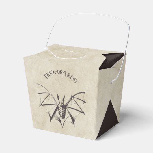  Skeletvleermuis Halloween Bedankdoosjes (Voorkant Zijde)