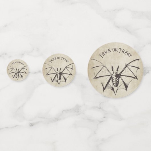  Skeletvleermuis Halloween Confetti (Voorkanten)