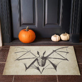Skeletvleermuis Halloween Deurmat