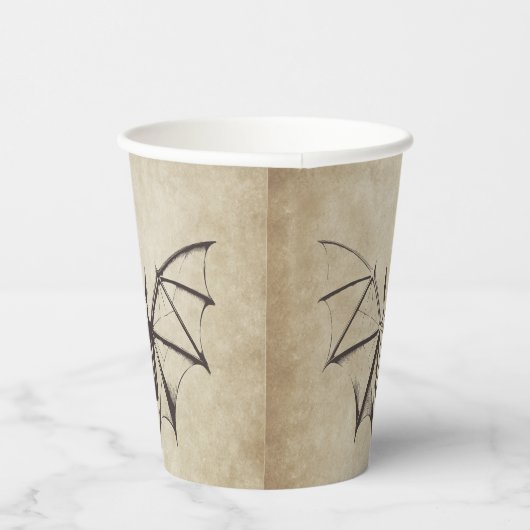  Skeletvleermuis Halloween Papieren Bekers (Rechts)