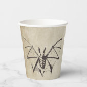  Skeletvleermuis Halloween Papieren Bekers (Voorkant)