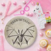  Skeletvleermuis Halloween Papieren Bordje (Feest)