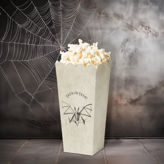Skeletvleermuis Halloween Popcorn Box Bedankdoosjes