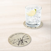  Skeletvleermuis Halloween Ronde Kartonnen Onderzetter (Insitu)