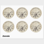 Skeletvleermuis Halloween Ronde Sticker (Vel)