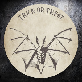  Skeletvleermuis Halloween Ronde Sticker