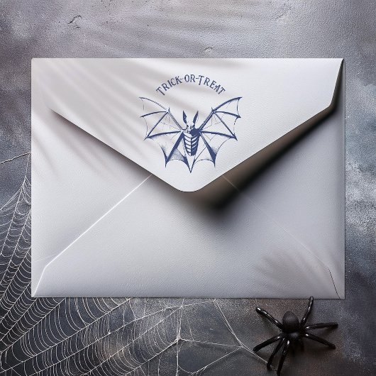  Skeletvleermuis Halloween Rubberstempel