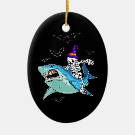 Skeletvlekken Funny - Crazy Halloween Gift Keramisch Ornament (Voorkant)