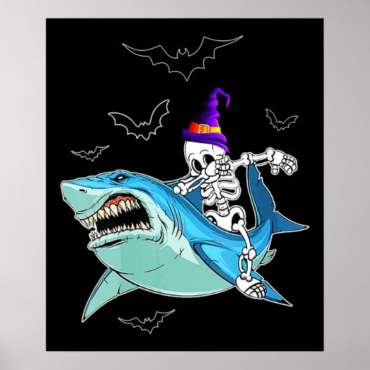 Skeletvlekken Funny - Crazy Halloween Gift Poster (Voorkant)