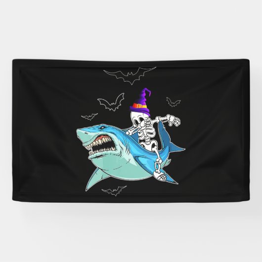 Skeletvlekken Funny - Crazy Halloween Gift Spandoek (Horizontaal)