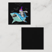 Skeletvlekken Funny - Crazy Halloween Gift Vierkante Visitekaartje (Voorkant / Achterkant)