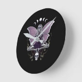 Skeletvlinder Gothic Ronde Klok (Hoek)