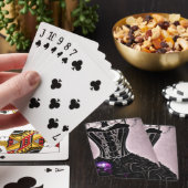 Skeletvormer met zwart corset pokerkaarten (Insitu)