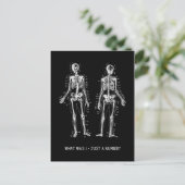 Skeletvragen voor Halloween Briefkaart (Staand voorkant)