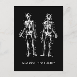 Skeletvragen voor Halloween Briefkaart
