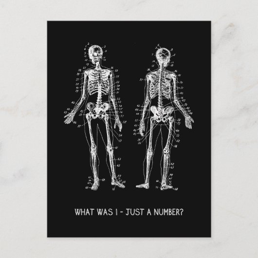 Skeletvragen voor Halloween Briefkaart (Voorkant)