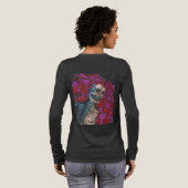 Skeletvrouw Lange Mouwen Tri-Blend Shirt (Achterkant)