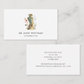 Skeletwervelkolom Doctor Chiropractor Visitekaartje (Voorkant / Achterkant)