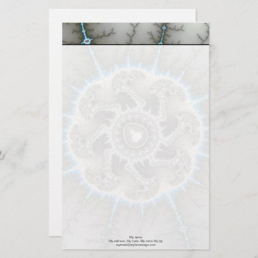 Skeletwiel - Fractal Art Briefpapier (Voorkant / Achterkant)