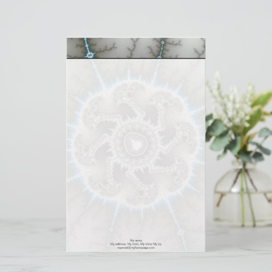 Skeletwiel - Fractal Art Briefpapier (Staand voorkant)