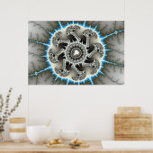 Skeletwiel - Fractal Art Poster (Keuken)