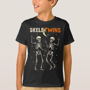 Skeletwins Spirit Week Tweeling Dag Dansende Skele T-shirt