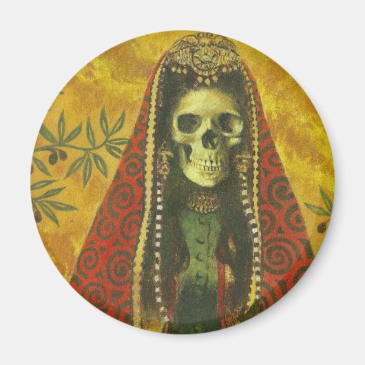 Skeletwitteontwerp Magneet (Voorkant)