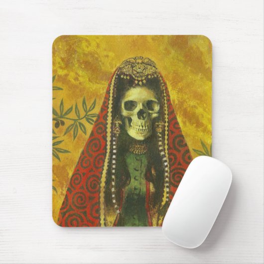 Skeletwitteontwerp Muismat (Met muis)