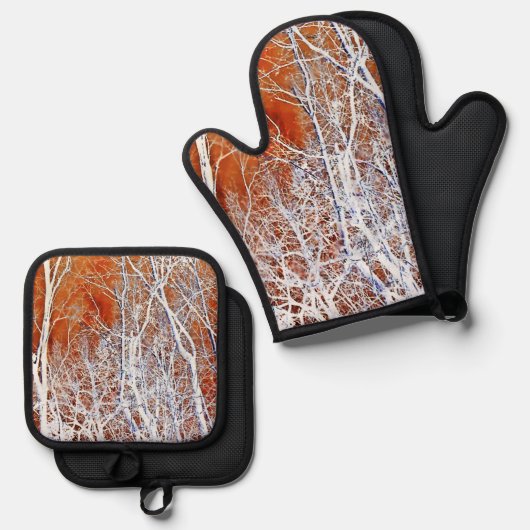 Skeletwoud II Ovenwant & Pannenlap Set (Voorkant / Achterkant)