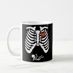 Skeletzwangerschap spookachtig Halloween pompoen b Koffiemok