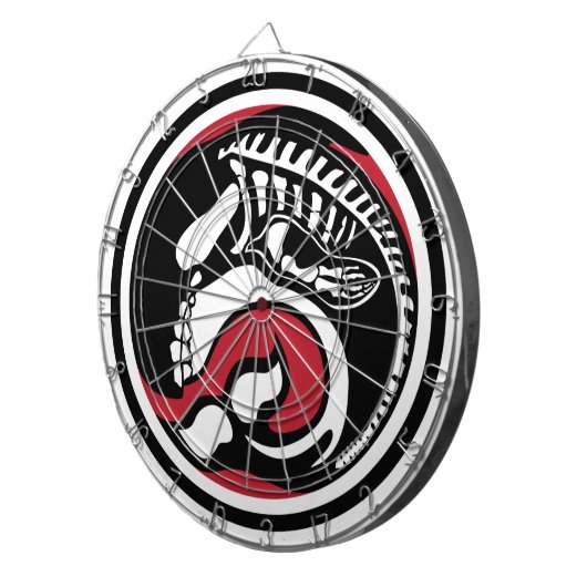 skelewalvis dartbord (Voorkant Rechts)