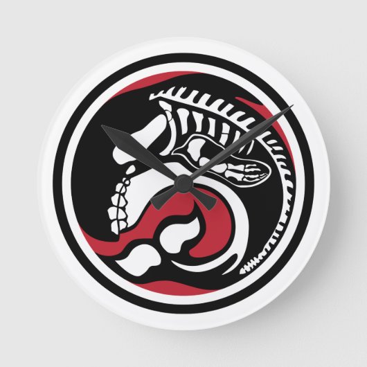 skelewalvis ronde klok (Voorkant)