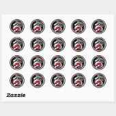 skelewalvis ronde sticker (Vel)