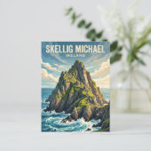 Skellig Michael Ierland Briefkaart (Staand voorkant)