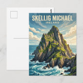 Skellig Michael Ierland Briefkaart (Voorkant / Achterkant)