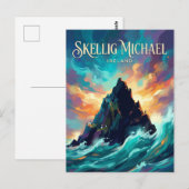 Skellig Michael Ierland Briefkaart (Voorkant / Achterkant)