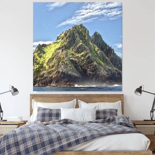 Skellig Michael Ireland Canvas Afdruk (Insitu (Slaapkamer))