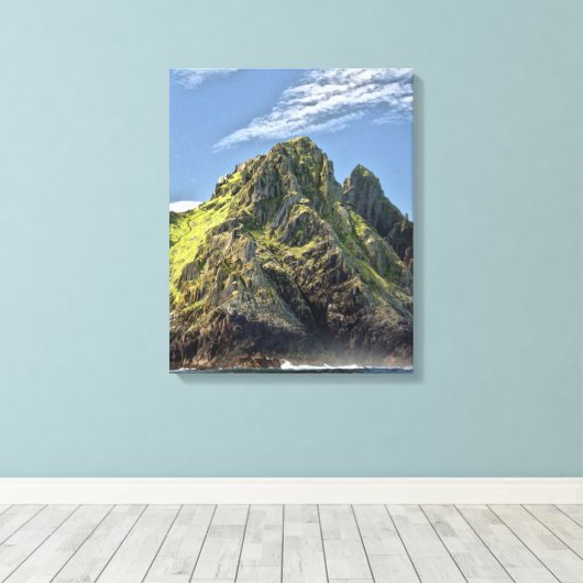 Skellig Michael Ireland Canvas Print (Insitu (Houten vloer))